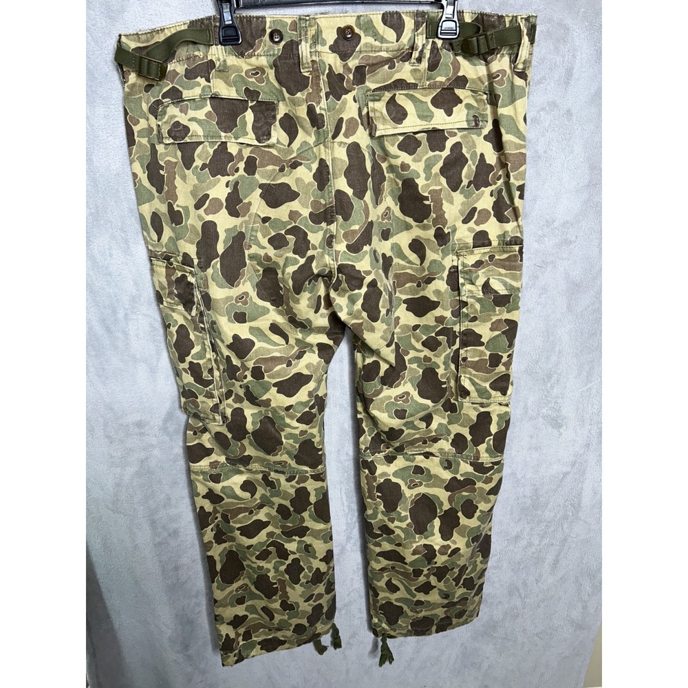 Mnml Camo Pants BDU Waist Adjustments Mens 40x32  Duck Camouflage Canvas